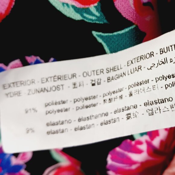 Zara, Crop Top, Size Small, Floral, Sweetheart Neckline, Short Puffy Sleeves - Picture 15 of 16